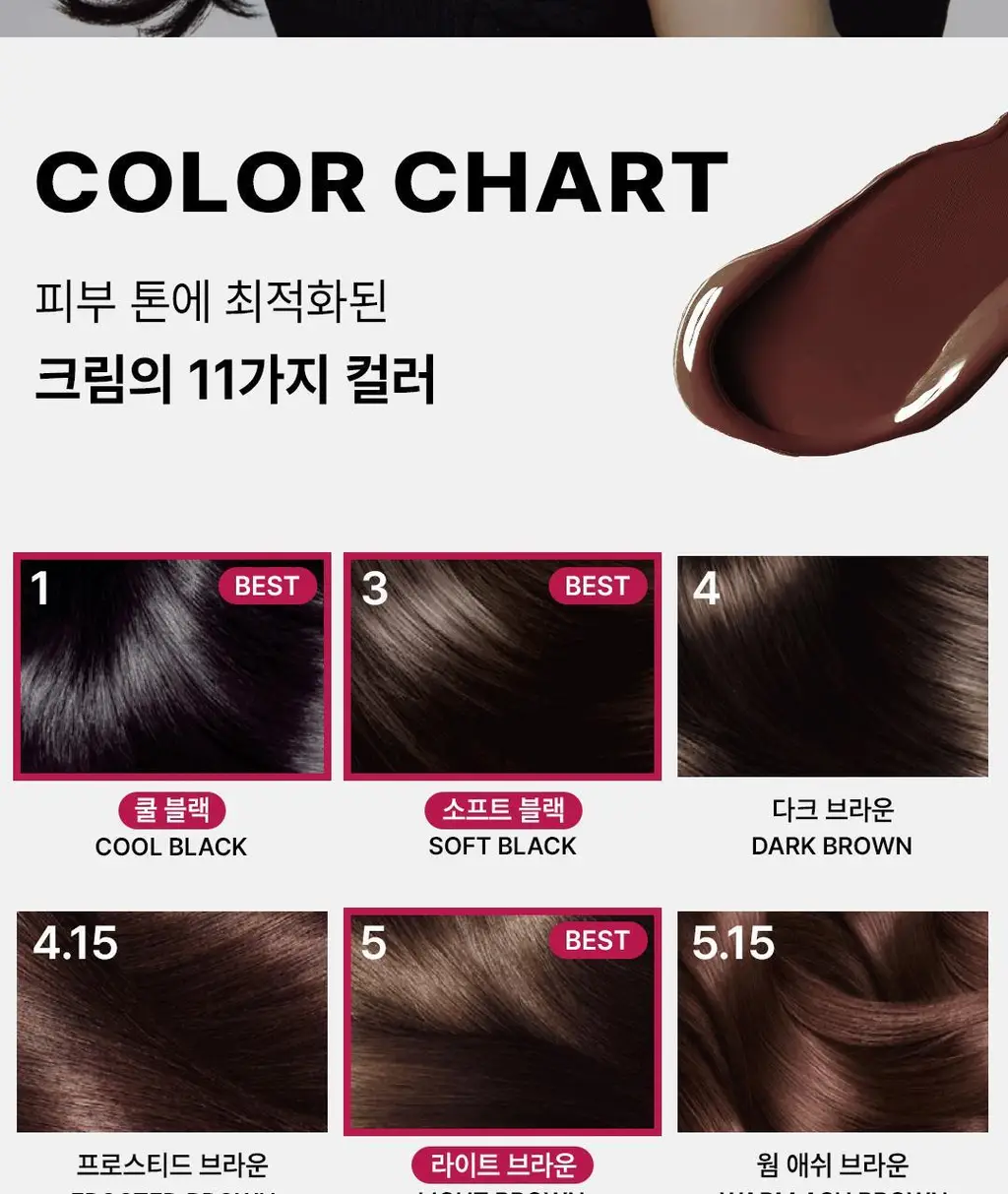 [1&1기획ㅣ샴푸+헤어팩 증정] 로레알파리 엑셀랑스 크림 (쉽고 빠른 염색약) 상세페이지 9